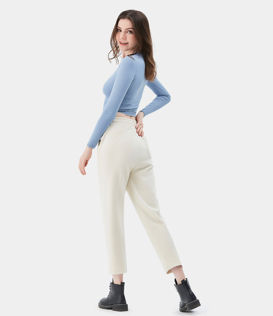 Drawstring Solid Color Pants