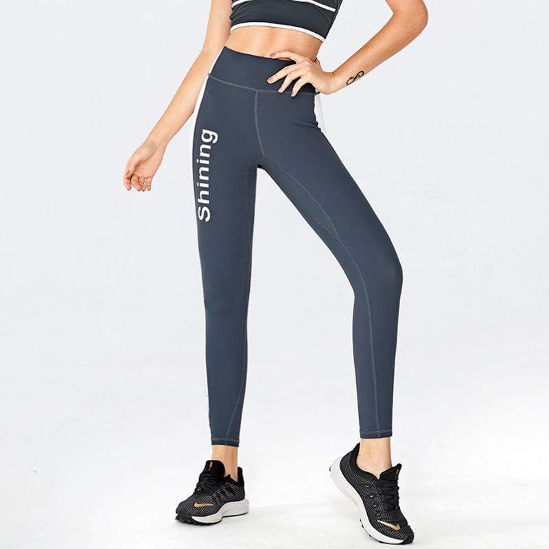 Slim Letter Printed Yoga Pants