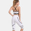 Printed Cross Strap Bra Pants Yoga Set