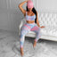 Tie-dyed Backs Casual Yoga Suit
