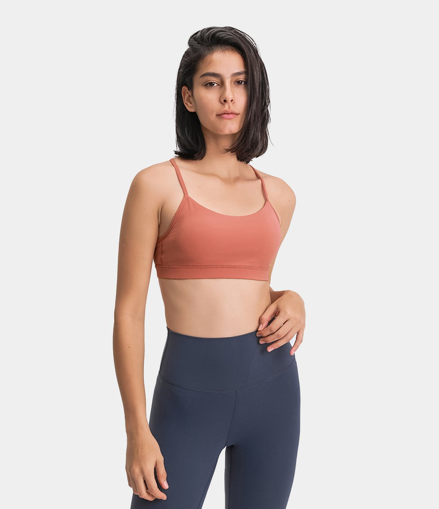 Bloom Neck Camo Back Low Support Sports Bra