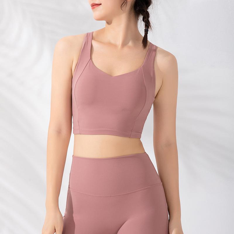 Shockproof Nude Solid Tights Yoga Bra