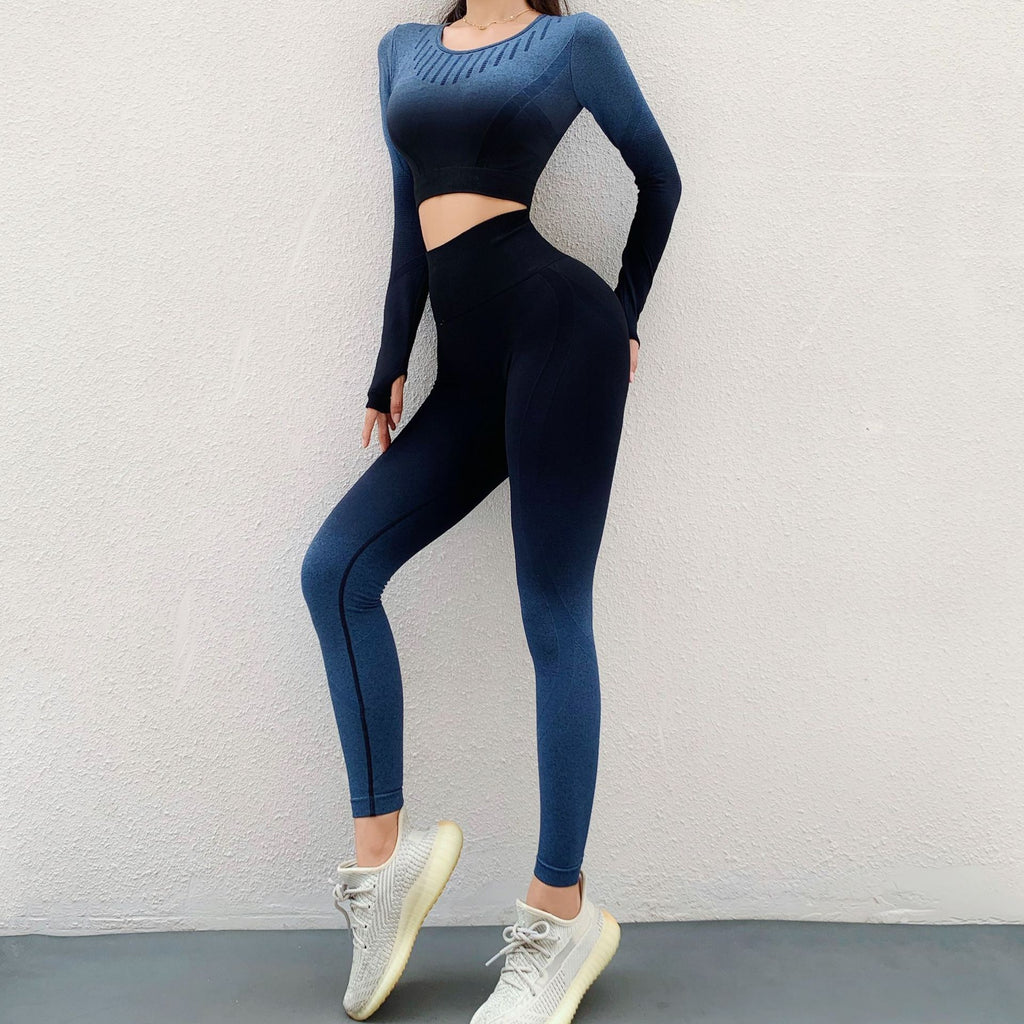 Tight fitting Long sleeved Yoga Suit