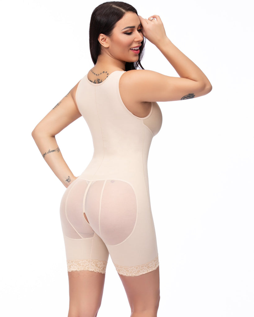 Women Slimming Bodysuit Body Shaper Crotchless