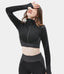 FLOW Zip Front Cropped Sports Top