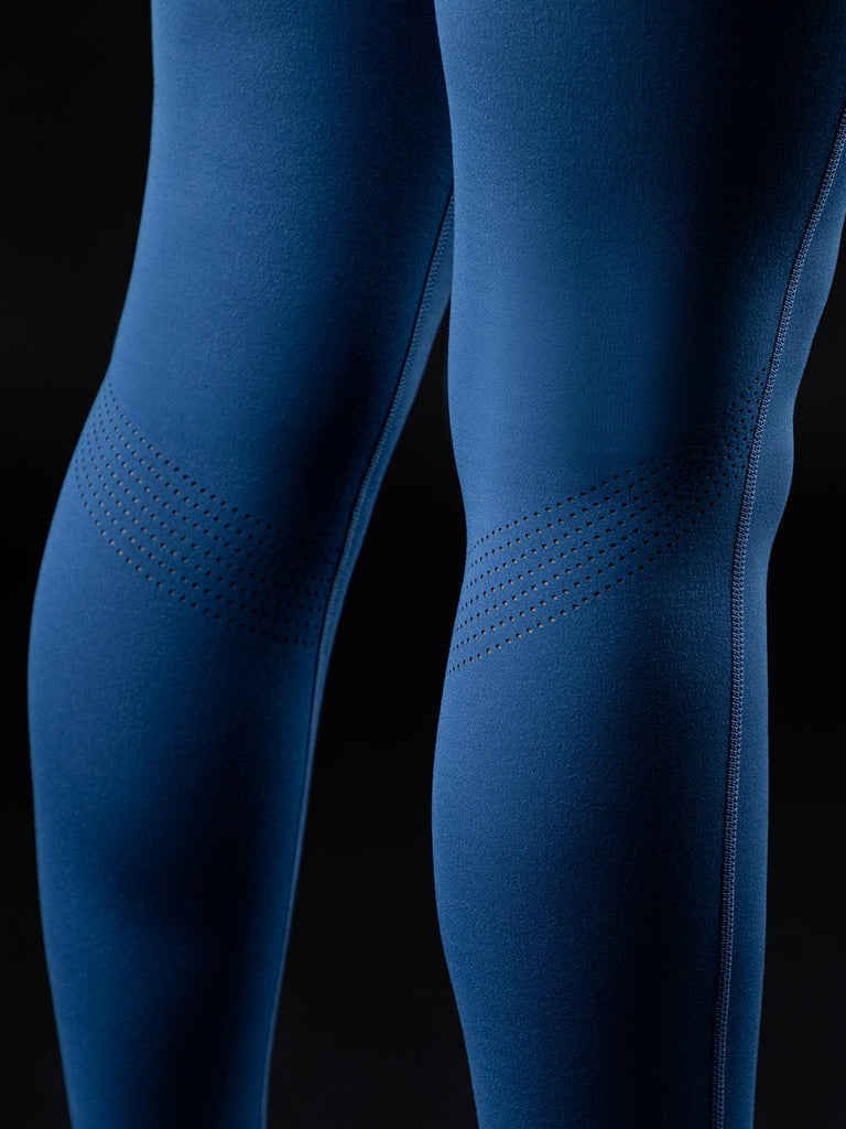 Surface Path Laser Cut Legging True Navy