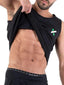 Men's Black Sauna Crew Neck Vest