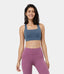 Square Neckline Crisscross Strappy Medium Support Sports Bra