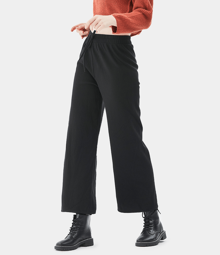 Drawstring Wide Leg Sweatpants