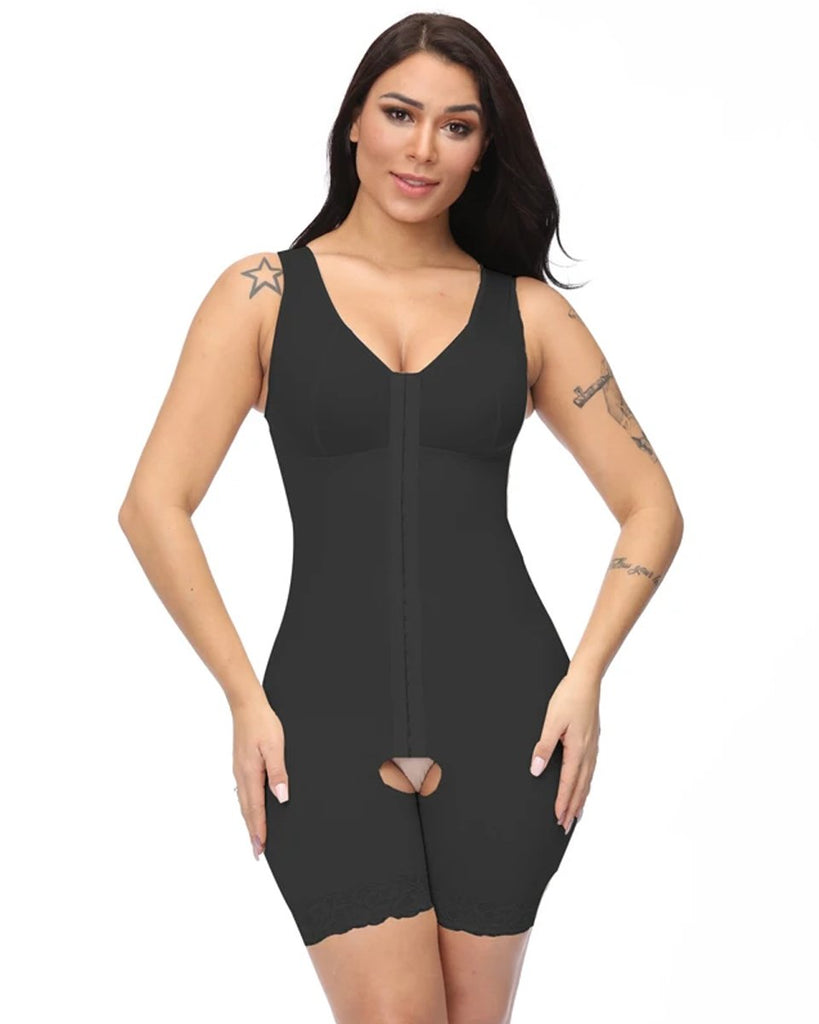 Women Slimming Bodysuit Body Shaper Crotchless