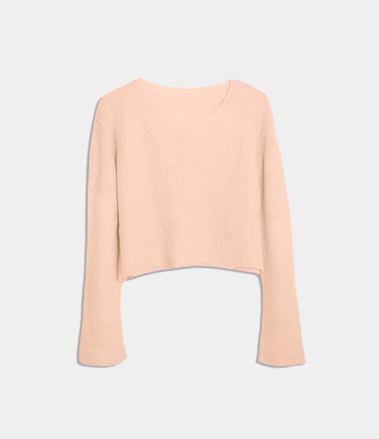 Round Neck Cropped Sweater