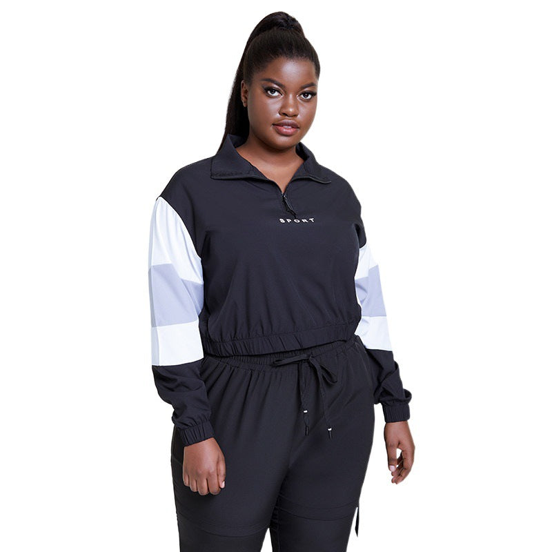 Large code Stitched Sportswear Loose