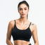 Letter Print Adjustable Sports Bra with Shoulder Strap