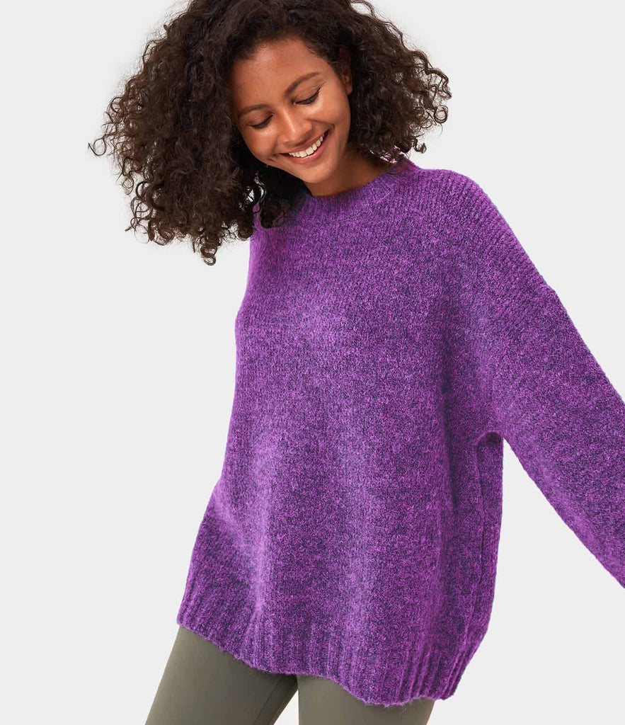 Longline Solid Color Sweater