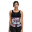 Rose Print Double Belts Waist Cincher 2.0